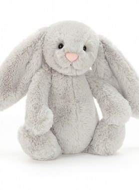 Jellycat NWT Medium Sliver Bashful Bunny Plush Toy H31 X W12 CM