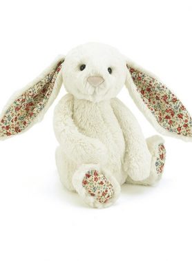 Jellycat NWT Medium Cream Blossom Bunny Plush Toy H31 X W12 CM