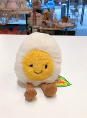 Jellycat NWT White & Yellow Amuseable Boiled Egg Small Plush Toy H14 X W8 CM